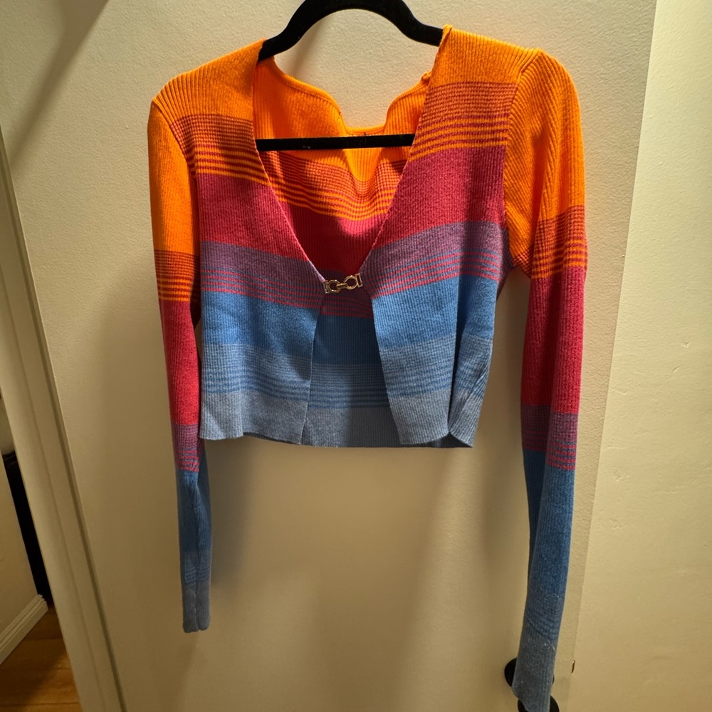 Colorful Striped Women's Sweater